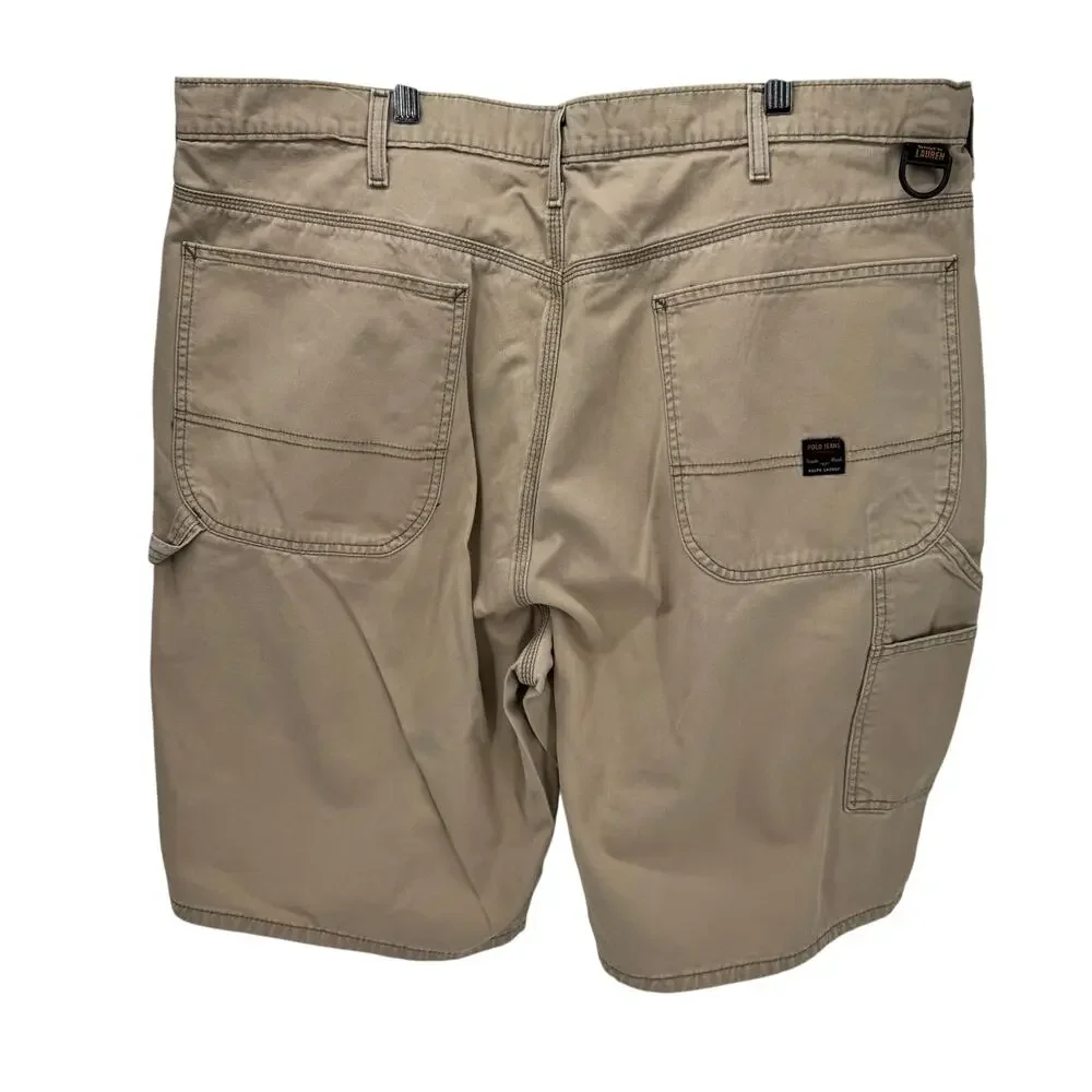 Polo Jeans Co Shorts Mens 40 (41x10.5 ACTUAL) Khaki Tan Carpenter Short‎ Vintage